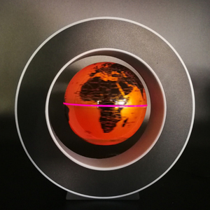 Hot bán 3 inch <span class=keywords><strong>LED</strong></span> chiếu sáng bị đình chỉ bản đồ thế giới bay lên trái đất nổi quả cầu bóng với hình dạng vòng tròn - Product Image 6