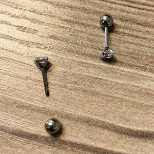 2025 Trendy Cubic Zirconia Hypoallergenic <strong>Stud</strong> Earrings for Women <strong>Cartilage</strong> Fashion G23 Pure Titanium Earrings - Product Image 6