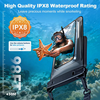 Étui flottant étanche IPX8 personnalisé avec logo pour iPhone 17/16/15 Pro Max, double compartiment