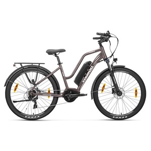 MA2 Touroll ขนาด27.5นิ้ว250W 13Ah 36V จักรยานไฟฟ้ามอเตอร์ขนาดกลางสีน้ำตาลเข้ม - Product Image 2
