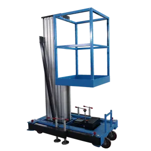 Direkt verkauf ab Werk 6,5 m 300kg Manueller Aluminium-Mannlift Material transport maschine für den Material transport im Werks lager