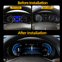 Untuk Maserati Quattroporte 2013-2023, Instrumen Dashboard LCD Digital Layar 12.3 inci, Speedometer, Wireless Carplay, Upgrade Linux