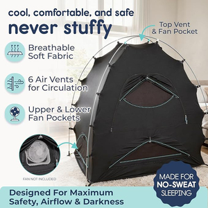 Carpa Parasol con Doble Puerta y Colchoneta para Dormir, Apta para Niños y Bebés, Bloquea el 98% de la Luz - Product Image 3