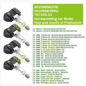 Système de surveillance de pression des pneus <span class=keywords><strong>TPMS</strong></span> pour voiture OEM 70735510 6855539 36106856209 36106881890 Capteur <span class=keywords><strong>TPMS</strong></span> pour B - Product Image 4