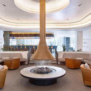 Chimenea Moderna PANSEE de Leña, de Acero al Carbono Negro para <span class=keywords><strong>Interiores</strong></span>, Independiente, Decoración con Leños Colgantes, Calefacción para Sala de Estar y Cocina - Product Image 3