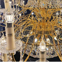 Best-seller K9 Cristal Hall d'hôtel Villa Décoration de restaurant personnalisée Grand lustre à led Suspension de plafond de luxe
