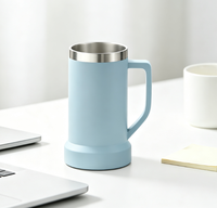 Grand gobelet isotherme en acier inoxydable de 25 oz avec poignée, idéal pour les fêtes de bureau et les journées de reconnaissance, livré en coffret cadeau
