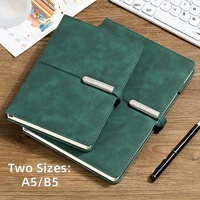 Carnet personnalisé en cuir PU rigide avec boucle métallique, 8 couleurs, formats A5/B5, agenda professionnel pour le bureau, cadeaux d'entreprise