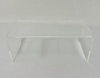 Présentoir autoportant en acrylique transparent en forme de U, monobloc, moderne, écologique et de haute qualité, personnalisable