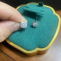Pendientes de Plata de Ley 925 Clásicos al por Mayor, Chapados en Platino, con Moissanita Certificada de Corte Brillante, para Mujer, Aniversario, Súper Oferta