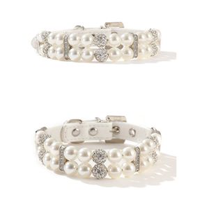 ปลอกคอสุนัขปรับได้หลากสีสุดหรูสำหรับสุนัขชิวาวาหนังแมวหนังไข่มุกออกแบบได้เองปลอกคอสุนัขสไตล์เรียบง่าย - Product Image 2