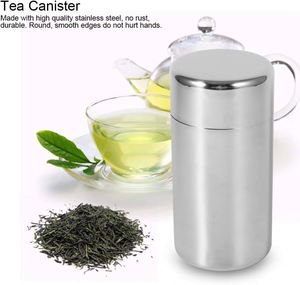 Food Storage Canisters <b>Kitchen</b> Stainless Steel Tea Canisters , <b>Caddy</b> for Storing Delicate Tea Coffee Sugar Canisters - Product Image 3