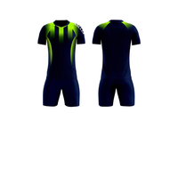Ensemble d'uniformes de football vintage personnalisés Short col en V unisexe à impression numérique antibactérien à séchage rapide Design 2 en 1 léger