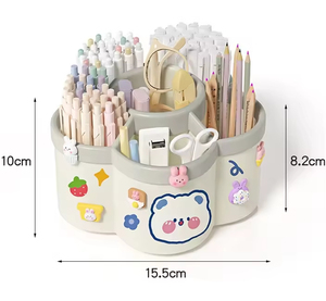 Boîte de rangement de bureau multifonctionnelle grande capacité, porte-stylos, rotation à 360 degrés, vente en gros - Product Image 2
