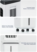 Climatiseur domestique intelligent, ventilateur de climatisation amovible, télécommande à touches souples, ventilateur électrique rotatif à refroidissement par eau