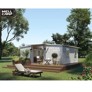 Luxe Duurzaam Uitbreidbaar Container Huizen Modulaire Huis 20ft 40ft Prefab Huis Mooie Tuin Opvouwbare Huis