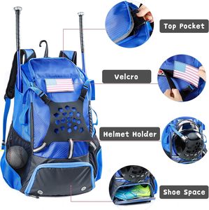 Bolsa de béisbol con logotipo personalizado, bolsa de entrenamiento, Mochila deportiva de béisbol - Product Image 5