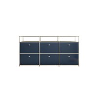 Buffet USM d'occasion en acier inoxydable, armoire modulaire domestique, meuble TV combiné, rangement compact et