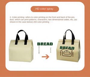 Insulated Non-woven Food-grade Cooler Bag Foldable & Portable with Zipper Closure for Cake Takeaway From Jiangsu - Product Image 3