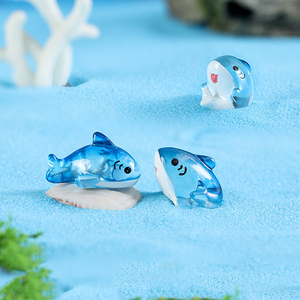 Figuras de Tiburón de Resina de Dibujos Animados, Miniaturas para Decoración de Paisajes, Mini Adornos de Animales Marinos, Accesorios para Manualidades - Product Image 6