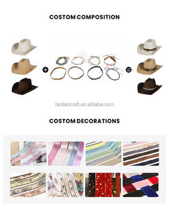 قبعة فيدورا باناما عصرية للجنسين بحافة عريضة 9.5 سم مع شعار مخصص، قبعة صيفية كاجوال مسطحة الحافة 100% بوليستر - Product Image 3