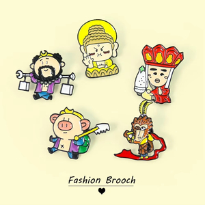 Clásicos chinos mono rey broche de Metal sombrero ropa orgullo Pin mochila decoración artesanía regalo insignias esmalte Pin - Product Image 2