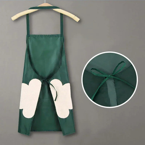 Tablier de cuisine unisexe 1 pièce en PVC réglable, couleur unie, avec poche, pour adulte, fournitures de cuisine domestiques - Product Image 3