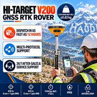 Hi Target V200 RTK GNSS Rover GPS Receiver Peralatan Profesional untuk Survei dan Pemetaan Lahan
