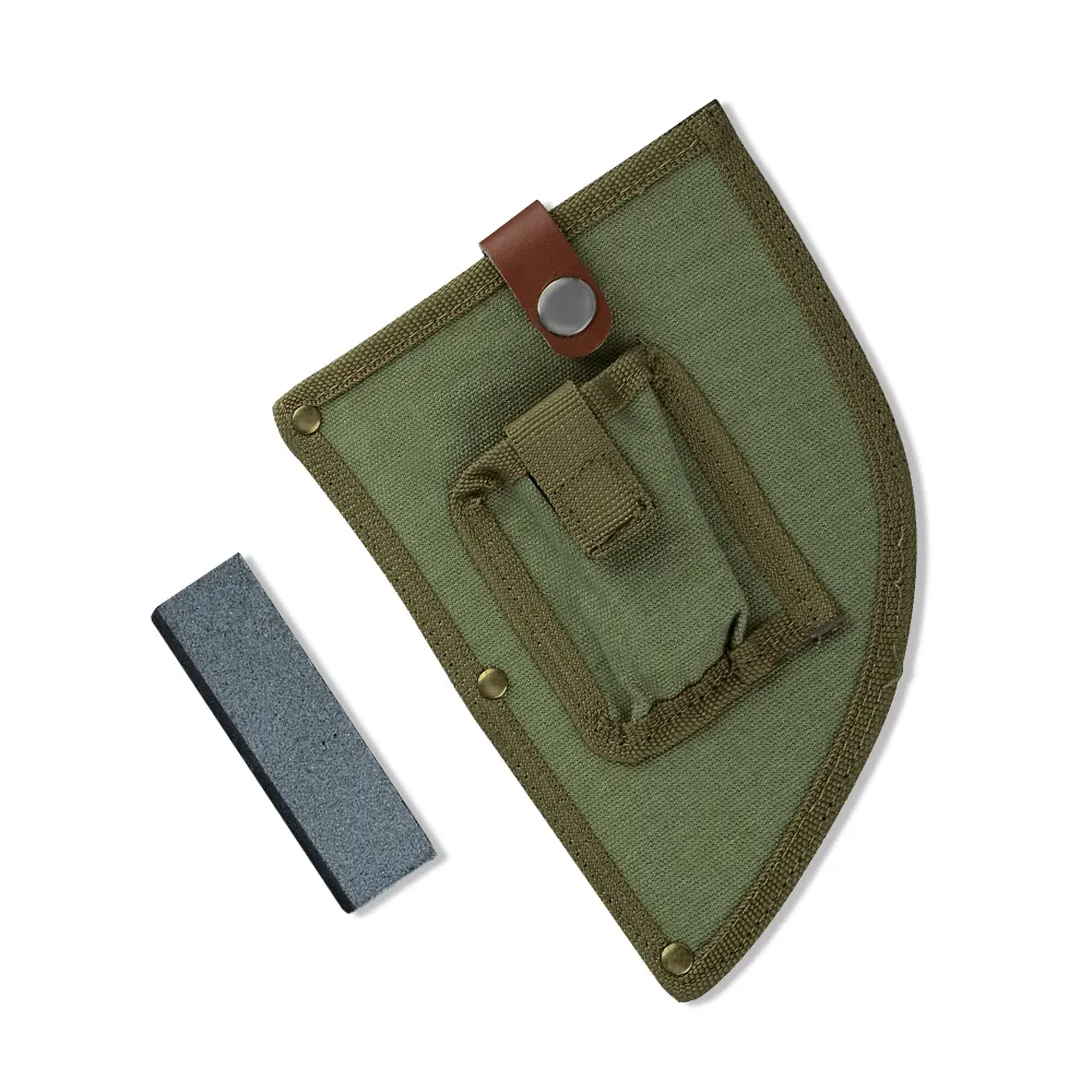 2020 New Design Outdoor Camping Small Sharpener Knife Cover Canvas Pouch Butcher Knife Sheath with Knives Sharpening Stone