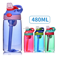 Gobelet d'eau Portable d'extérieur pour enfants, tasse d'alimentation pour bébé avec pailles bouteilles d'eau étanches