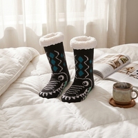 HapiLeap Chaussettes imprimées animaux pour enfants, noires, 8-12 ans, lot de 2, unisexe, longueur mi-mollet, en coton imprimé numériquement, pour Noël et anniversaire