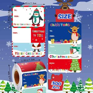 Étiquettes autocollantes pour cadeaux de Noël, étiquettes nominatives autocollantes pour emballages cadeaux, étiquettes autocollantes pour cadeaux de Noël - Product Image 3