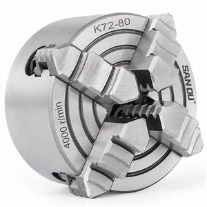Mandrin de tour et de fraiseuse manuel K72-80 Sanou en acier à 4 mors de 80 mm, qualité supérieure indépendante, prix bas - Product Image 5