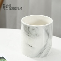 Pot à bougie en céramique de luxe à motif bois et marbre, diffuseur d'arômes, vente en gros