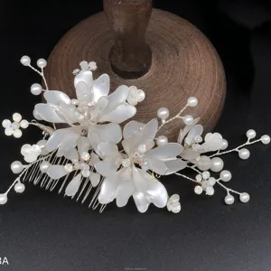 Offre Spéciale de luxe mariée Tiata strass perle florale en ivoire casque mariage mariée à la main cheveux accessoires pour les femmes