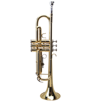 Hot Sale Bb-key Wind Instruments Professional Trumpet Brass Material Gold Color Trumpet with Case