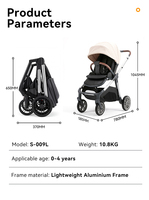 Poussette pliable légère et pratique Ningbo Youbei, design noir et personnalisable pour bébé, idéale pour l'extérieur