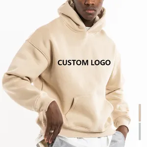 380-480gsm Hochwertige Baumwolle Overs ized Blank Fashion Streetwear Stickerei Logo Custom Men Hoodie