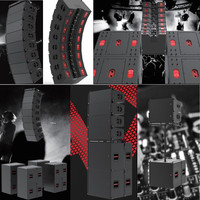 Sistema de Sonido Profesional de Alta Gama con Altavoces Line Array Activos de Dos Vías de 6.5 Pulgadas