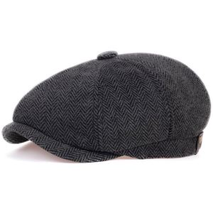 Vintage Spring Autumn Casual British Newsboy <b>Hat</b> 8 Panel Fashion Herringbone Beret <b>Hat</b> <b>for</b> Men - Product Image 6
