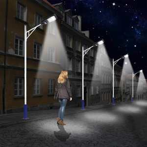 ไฟถนนพลังงานแสงอาทิตย์กลางแจ้ง60W, จัดส่งเร็วไฟฟลัดไลท์ LED พลังแสงอาทิตย์6500K ถึงรุ่งสางพร้อมเซ็นเซอร์ตรวจจับความเคลื่อนไหวสำหรับโรงรถ/ถนนรถแล่น - Product Image 3