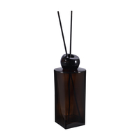 Flacon diffuseur de luxe personnalisé vide en verre ambré de 300 ml avec bâtonnets parfumés – Bouteille en verre élégante