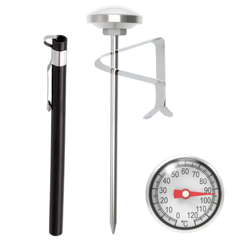 Instant Read 1-Inch Dial pocket Thermometer best for Coffee food cooking stainless steel coffee thermometer