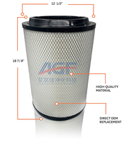 AGF OEM/ODM Heavy Duty Truck Filtro de aire Precio de fábrica de automóviles Piezas de automóviles Muestra Piezas de motor de camión hechas a medida Filtro de aire de camión