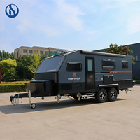 Caravane tout-terrain Honlu, camping-car de luxe, caravane de voyage, caravane à coque rigide pour expéditions avec auvent et boîte de rangement