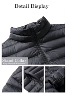Vestes d'hiver matelassées pour hommes de haute qualité, couleur unie, sur mesure, grandes tailles, manteau d'hiver en duvet pour hommes