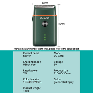 Afeitadoras eléctricas de diseño de doble cabezal <span class=keywords><strong>DALING</strong></span>, <span class=keywords><strong>afeitadora</strong></span> recargable, <span class=keywords><strong>afeitadora</strong></span> portátil para hombres, - Product Image 6