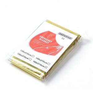 Manta Térmica de Doble Cara Dorada y Plateada de 130x210cm, Portátil, Resistente al Viento y al Agua, para Emergencias, Primeros Auxilios y Supervivencia en Todas las Estaciones - Product Image 1