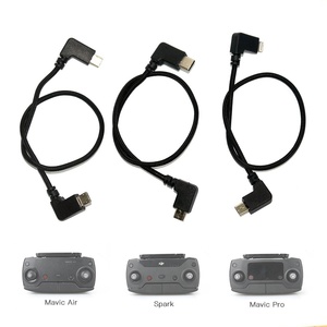 Câble de données pour télécommande DJI Mavic Pro Air Spark avec gaine en nylon pour utilisation vidéo sur téléphone portable et tablette - Product Image 1