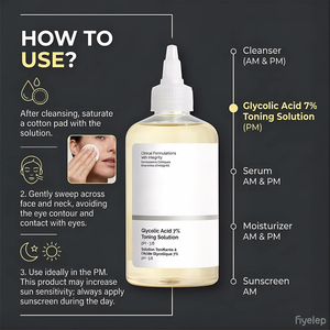 Huile corporelle à l'acide glycolique en gros, traitement naturel et biologique pour le resurfaçage de la peau, estompe les taches brunes et unifie le teint, 240 ml - Product Image 2